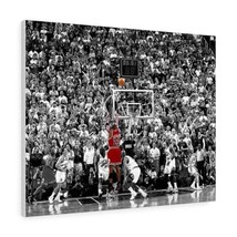 Michael Jordan Last Shot-Bulls-1998 NBA Finals-Canvas Wall Art-Living Ro... - $20.90