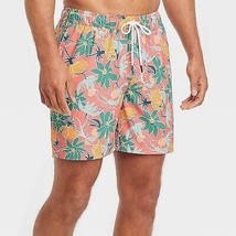 Men&#39;s 7&quot; Floral Print Swim Shorts with Boxer Brief Liner - Goodfellow &amp; ... - £17.23 GBP