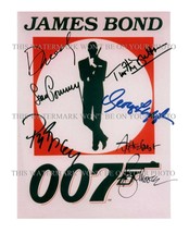 007 Autographed Rp Photo S EAN Connery Lazenby Moore Dalton Brosnan Daniel Craig - £14.17 GBP