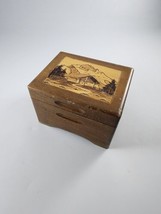 Vtg Cuendet Carved Wood Made Switzerland Music Box - £17.40 GBP