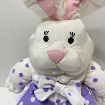 VTG 1993 International Silver Company Puffy Nylon Plush Stuffed Easter Bunny 14&quot; - £18.09 GBP