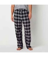 St. John&#39;s Bay Men&#39;s Flannel Pajama Lounge Sleep Pants LARGE Gray Buffal... - $21.28