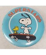 Snoopy &amp; Woodstock Peanuts &quot;Superstars&quot; Made in USA Retro Pinback Button... - £12.97 GBP