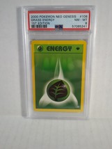 2000 Pokemon Neo Genesis 1st Edition Grass Energy #108 PSA 8 NM-MT - $12.19