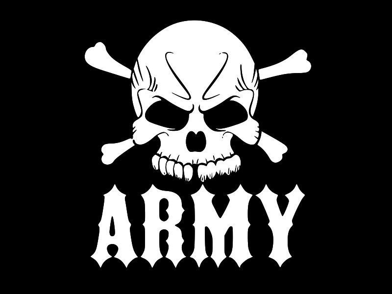 ARMY SKULL AND BONES Veteran Vinyl Decal Car Sticker Truck CHOOSE SIZE C... - $3.14+