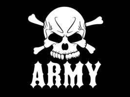 Army Skull And Bones Veteran Vinyl Decal Car Sticker Truck Choose Size Color - £2.22 GBP+