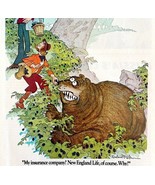 New England Life Insurance 1979 Advertisement Comic Grizzly Rowland Wils... - $29.99