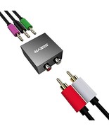 5.1 Audio Console Adapter Convert Stereo Rca To 3 X 1/8 (3.5Mm) Jack Bid... - £39.22 GBP