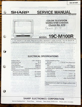 Sharp 19C-M100R TV / Television Service Manual *Original* - $19.77