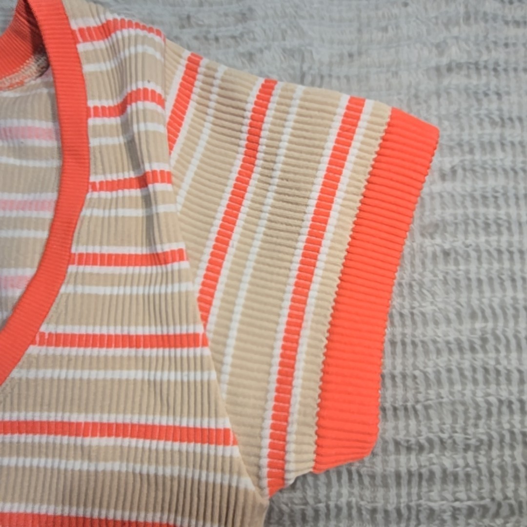 Offline By Aerie Top Womens Medium Scoop Neck Seamless Ribbed Crop Active Tee Item image 4