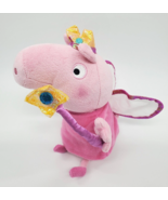 6&quot; Ty Peppa Pig  Princess Fairy Crown Wings Wand Plush Pink Stuffed Toy B96 - €8,70 EUR