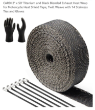 Cycle Performance Exhaust Wrap 2&quot; x 25&#39; Natural/Metallic Silver Ties - $29.58
