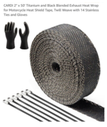 Cycle Performance Exhaust Wrap 2&quot; x 25&#39; Natural/Metallic Silver Ties - $40.76 CAD