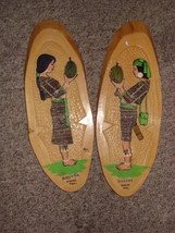 Wooden Plaques with Beaded Art, Bagobo, Davao, Phil - £15.73 GBP
