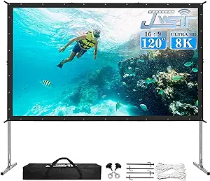 Projector Screen Outdoor, 120 Inch Outdoor Movie Screen-Upgraded 3 Layer... - $331.99