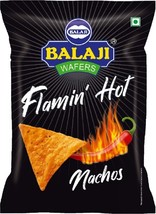 20 x Balaji Wafers Flamin Hot Nachos 45 grams 1.58oz pack India Vegetari... - £27.96 GBP