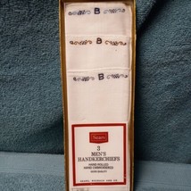 Vintage Sears Embroidered Mens Handkerchiefs. New in Package  - $19.80