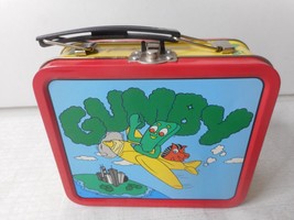 Gumby Pokey In A Plane Mini Metal Kid&#39;s School Lunchbox 1999 by Prema Toy Co - £26.45 GBP