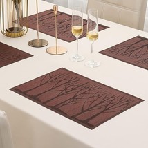 HOKIPO PVC Washable 6 Pieces Dining Table Mats - 45x30 cm (AR106) - £28.86 GBP