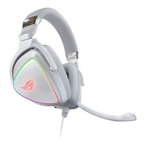 ASUS ROG Delta White Edition RGB Quad-Dac Gaming Headset, Wired, Detachable Mic - $118.79