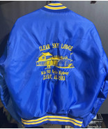 West Wind Clear Sky Lodge Clear, Alaska Blue And Yellow Bomber Jacket M - £30.48 GBP