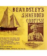 Beardsley&#39;s Shredded Codfish 1897 Advertisement Victorian Food Fish ADBN... - $366.69 MXN