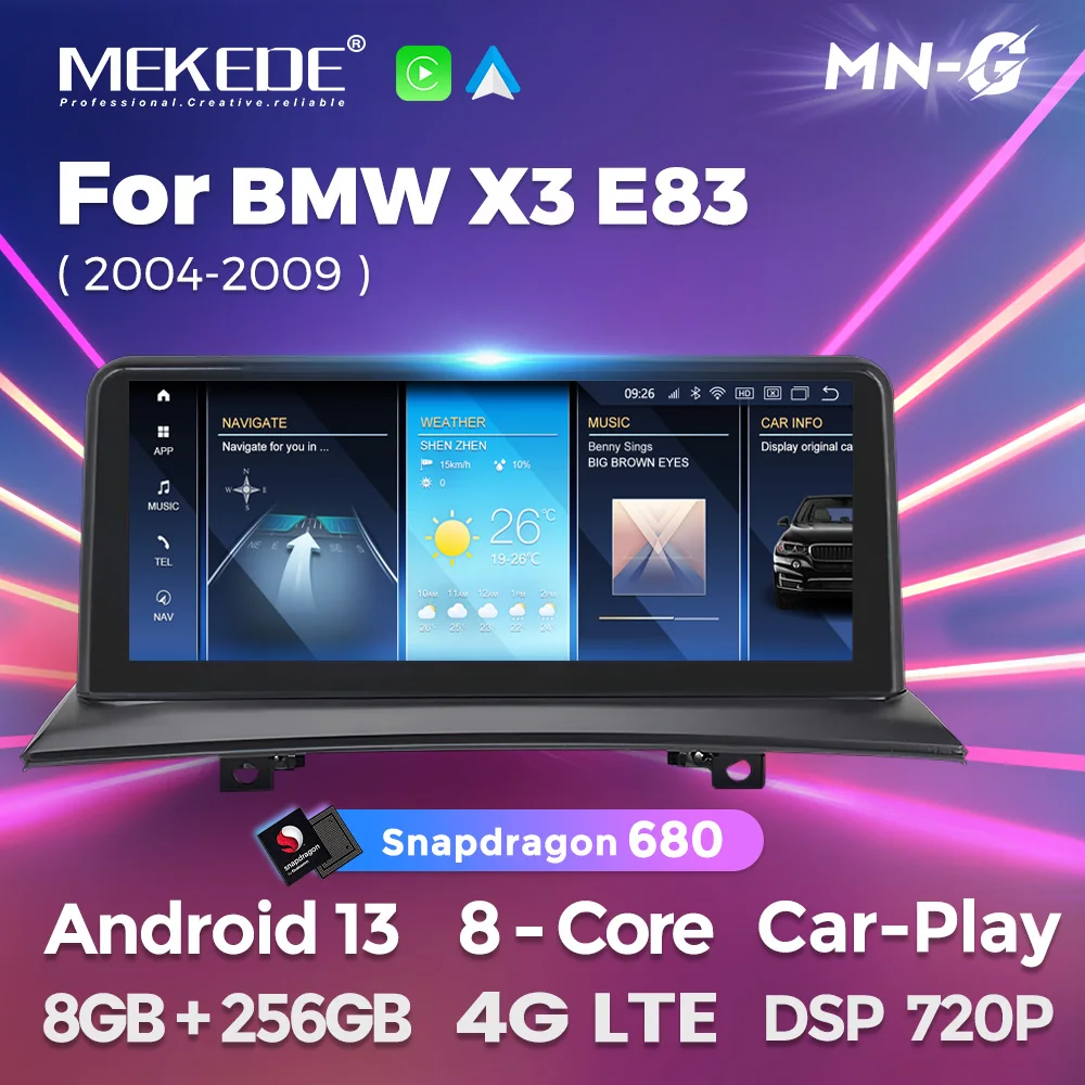 MEKEDE KSW Snapdragon 680 8+256G For BMW X3 E83 2004 - 2010 Without Screen - £410.23 GBP+