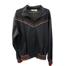 VTG 80s/90s Pacer Sportswear Black Track Jacket Red White Stripes Sz L - $1,014.94 MXN