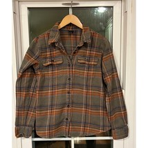 PATAGONIA Fjord Flannel Shirt Button Up warm cozy  - Green sz Small - $23.74