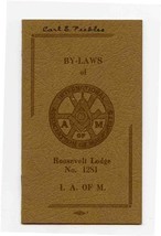 By Laws of International Association of Machinists 1940 Roosevelt Lodge ... - £13.98 GBP