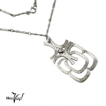 Vintage Avon Pendant Necklace Funky 70s Style Geometric on 24&quot; Chain - H... - £19.01 GBP