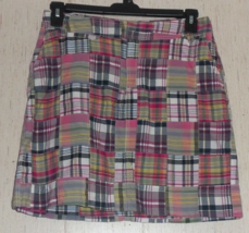 Excellent Womens Merona 5 Pocket Madras Plaid Skirt Size 8 - £20.14 GBP
