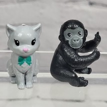 Barbie Doll Pets Animals Lot Of 2 Gray Cat Kitten Monkey Baby Gorilla Ve... - $11.88