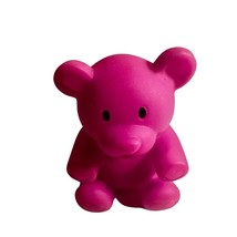 Cute Pink Rubber Bear Toy Collectible Novelty - $11.83
