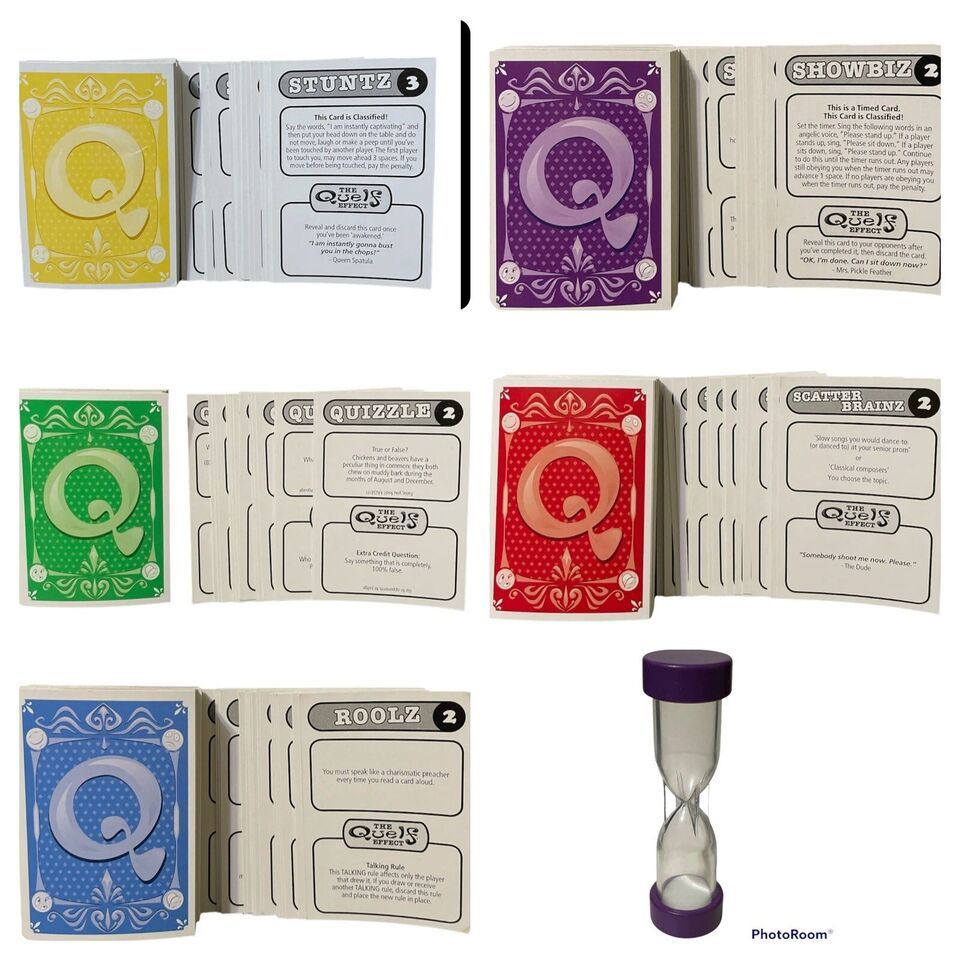 Game Parts Pieces Quelf 2011 Spin Master Replacement Cards Timer Red Green Blue - $4.24