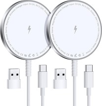 Magnetic Wireless Charger : Charger Fast Charging Pad 2 Pack (No Adapter) - £17.83 GBP