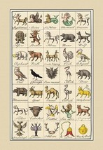 Heraldic Symbols - Sagittarius, Spinx, et al. by Hugh Clark - Art Print - £17.63 GBP+