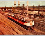 New Haven ALCO FA Cab 0409 Train Rail Yard Connecticut 1957 Chrome Postc... - £3.85 GBP