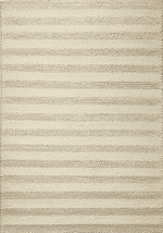 3&#39;X5&#39; White Ivory Hand Woven Knobby Cornish Stripe Indoor Area Rug - £235.12 GBP