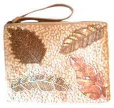 America &amp; Beyond  Embellished  Pouch/Clutch Rose Gold Garden NEW - £37.36 GBP