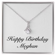 Happy Birthday Meghan - Alluring Beauty Necklace Personalized Name - £47.81 GBP