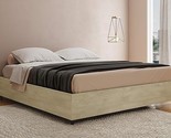 King Platform | Wood Slat Support |Sand Color Bed, - $214.99