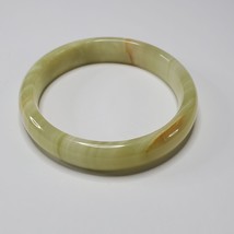 Natural Jade, Jadeite Stone Bangle Bracelet 2.25 inch 57.15 mm opening - $79.19