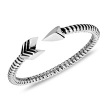 Purpose Driven Arrow Wrap Sterling Silver Everyday Ring-6 - £10.90 GBP