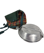 Girl Scouts Mess Kit Pot w/ Handle Fry Pan Bowl Cup Green Carry Pouch wi... - £9.61 GBP