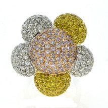 7.32ct Natural Argyle 6pp Fancy Pink &amp; Yellow Diamonds Engagement Ring 18K Gold - £12,686.65 GBP