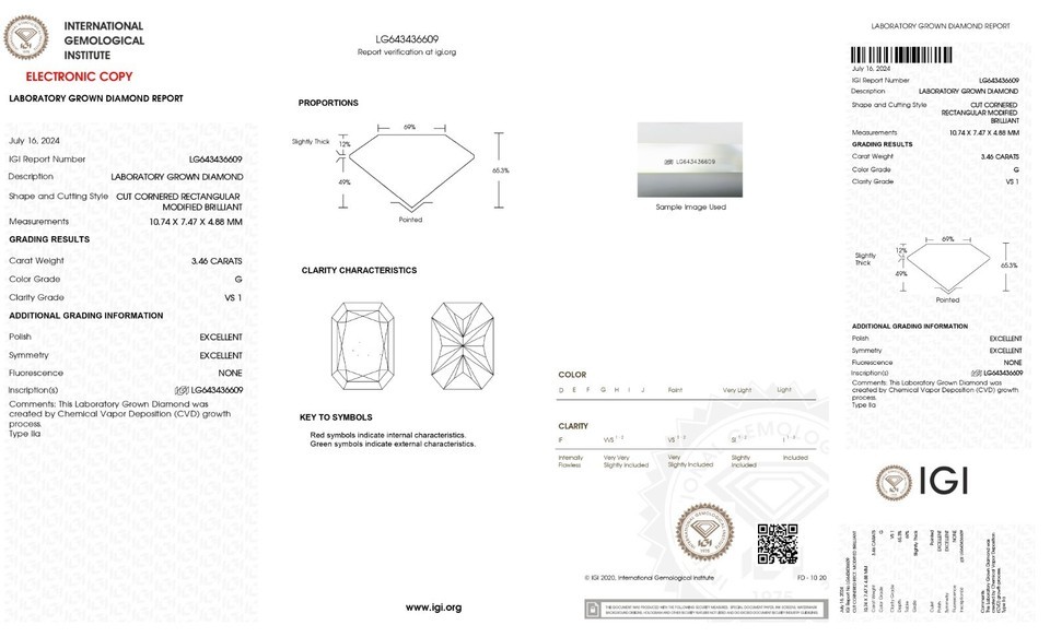 Authenticity Guarantee
3.46 Ct RADIANT Cut IGI Certified Lab Grown CVD Diamo... Item image 2