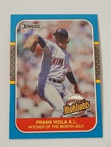 Frank Viola Minnesota Twins 1987 Donruss Highlights Card #24 - $0.98