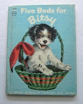 Five Beds For Bitsy Vintage Children&#39;s Junior Elf Book ~ A Puppy Grows Up Hb - £19.57 GBP