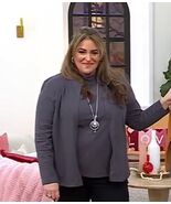 Denim &amp; Co Essentials L (Large) Mock Neck Tank Top &amp; Cardigan Set Charco... - $37.65 CAD